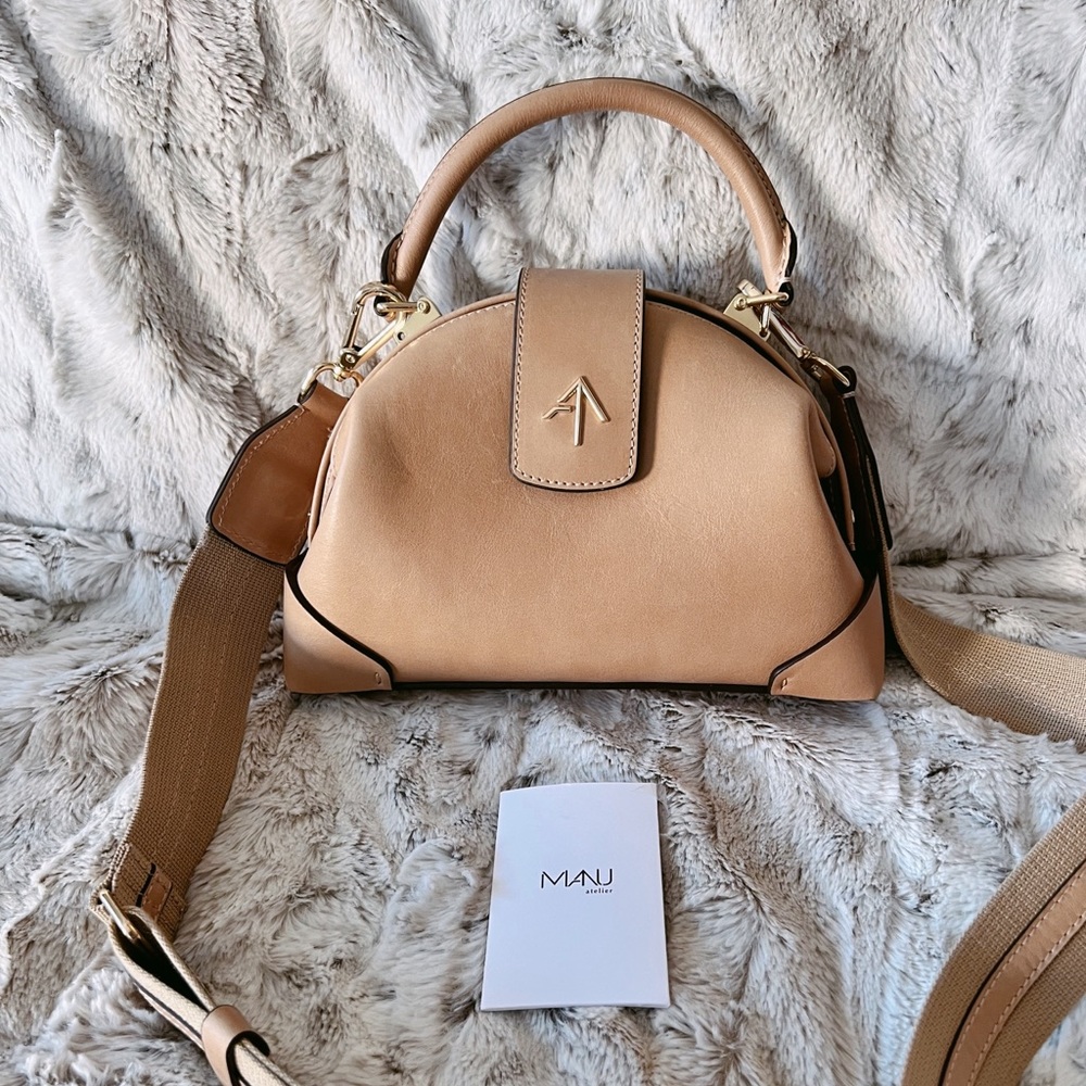 Manu Atelier Vintage Beige Shoulder/Tote Demi Bag